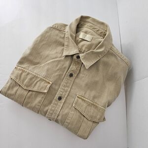 Men's 7 For All Mankind Military Style Work Shirt Style 7M534P07 - Tan - Large